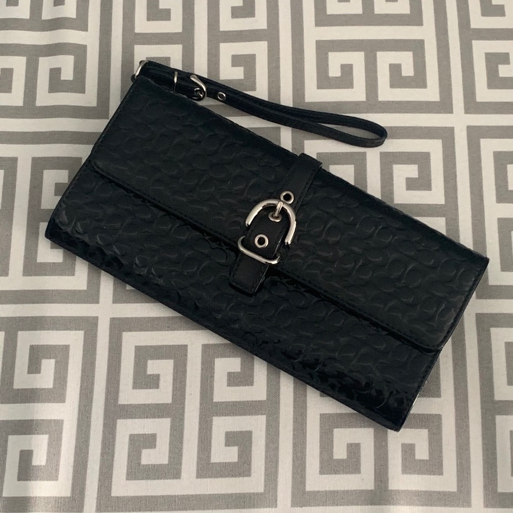 Coach Black Patent Clutch